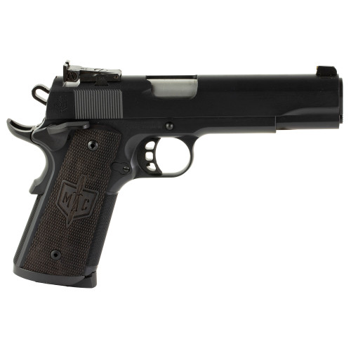 MAC 1911 FS 45 ACP, 5" Barrel, Black, Wood Grips, 8rd
