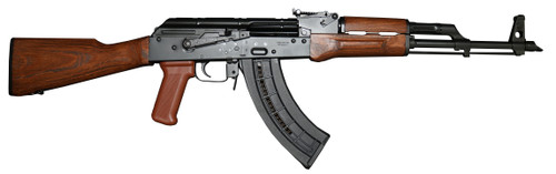 Pioneer AK-47 Sporter 22 LR 16" Barrel, Black Rec, Wood Furniture, 25rd