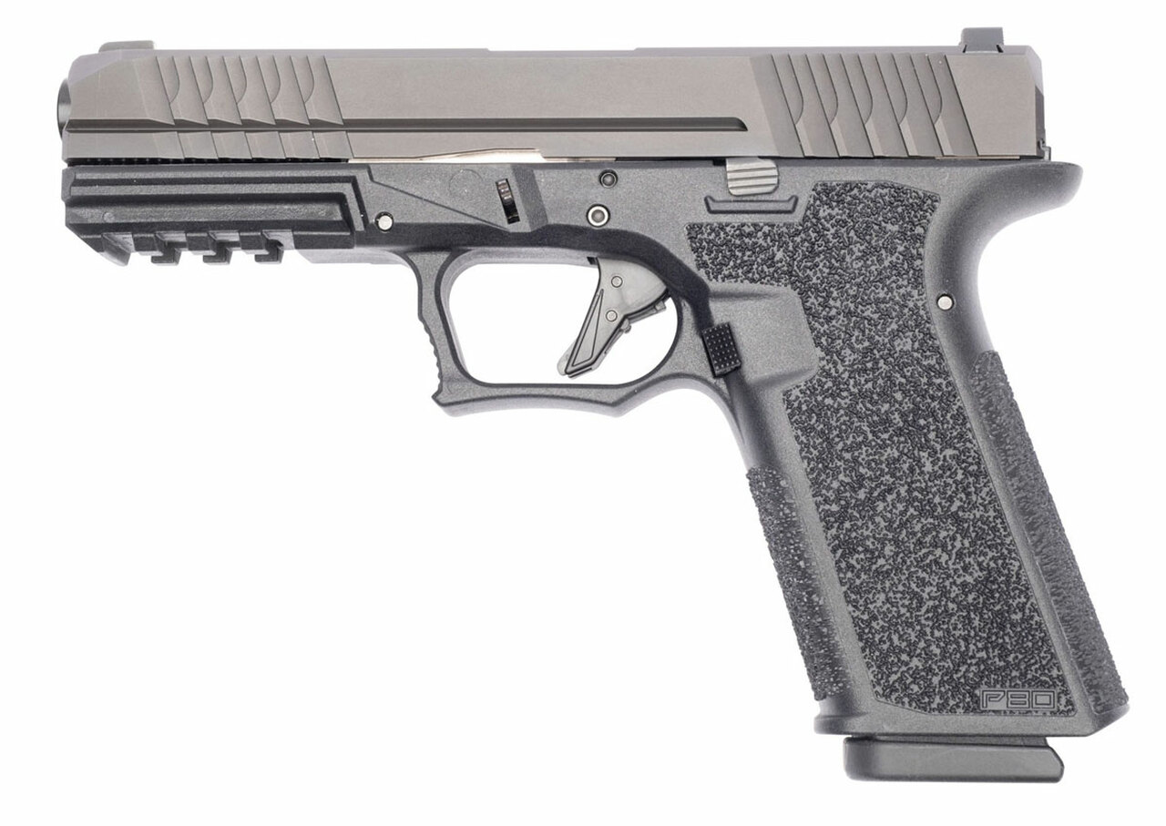 Polymer80 PFS9 Full Size 9mm, 4.49", Black Aggressive Textured Black Grip, 17rd