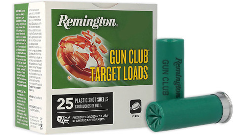 Remington Gun Club Target Loads 12 Ga, 2.75", 1 oz, 8 Shot, 250rd Case