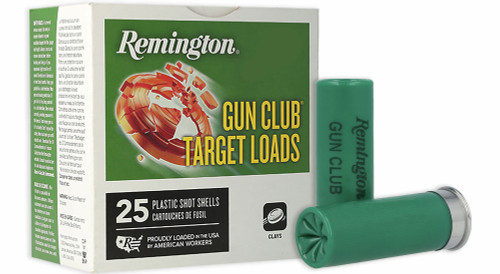 Remington GUN Club Target Loads 12 Ga, 2.75", 1 1/8 oz, 8 Shot, 250rd Case