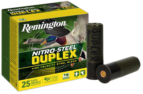 Remington Nitro Steel Duplex 12 GA 3 1 25 Oz 2 4 Shot 25rd Box