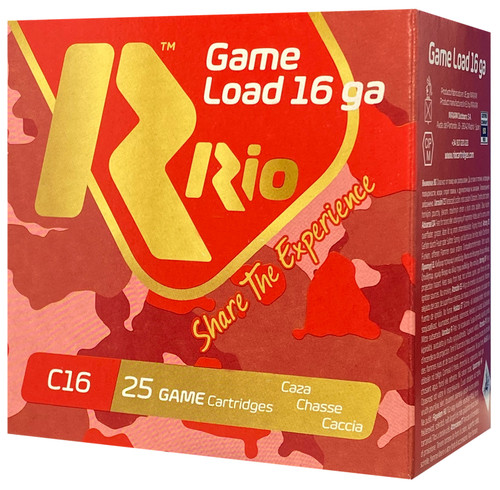 Rio Game Load 16 GA 2 75 1 1 8 Oz 25bx 10cs