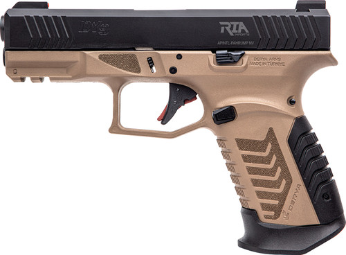 Rock Island DY9 9mm, 3.86" Barrel, Black, Flat Dark Earth Frame, Black Slide, 10rd