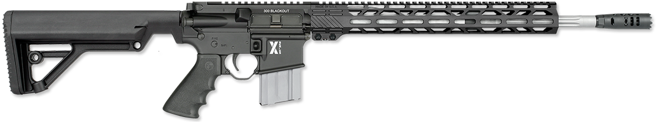 Rock River Arms LAR-300 X-1 Rifle, 300 Blackout AR-15 18" Barrel Black, Operator A2 Stock, 30 Round Mag