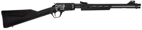 Rossi RP22 22 LR, 18" Barrel, Black, Engraved Eagle & US Flag, 15rd