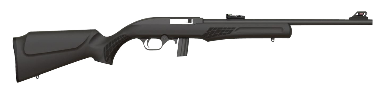 Rossi RS22 .22 LR, 18" Barrel, Fiber Optic Sights, Synthetic Stock, Black, 10rd