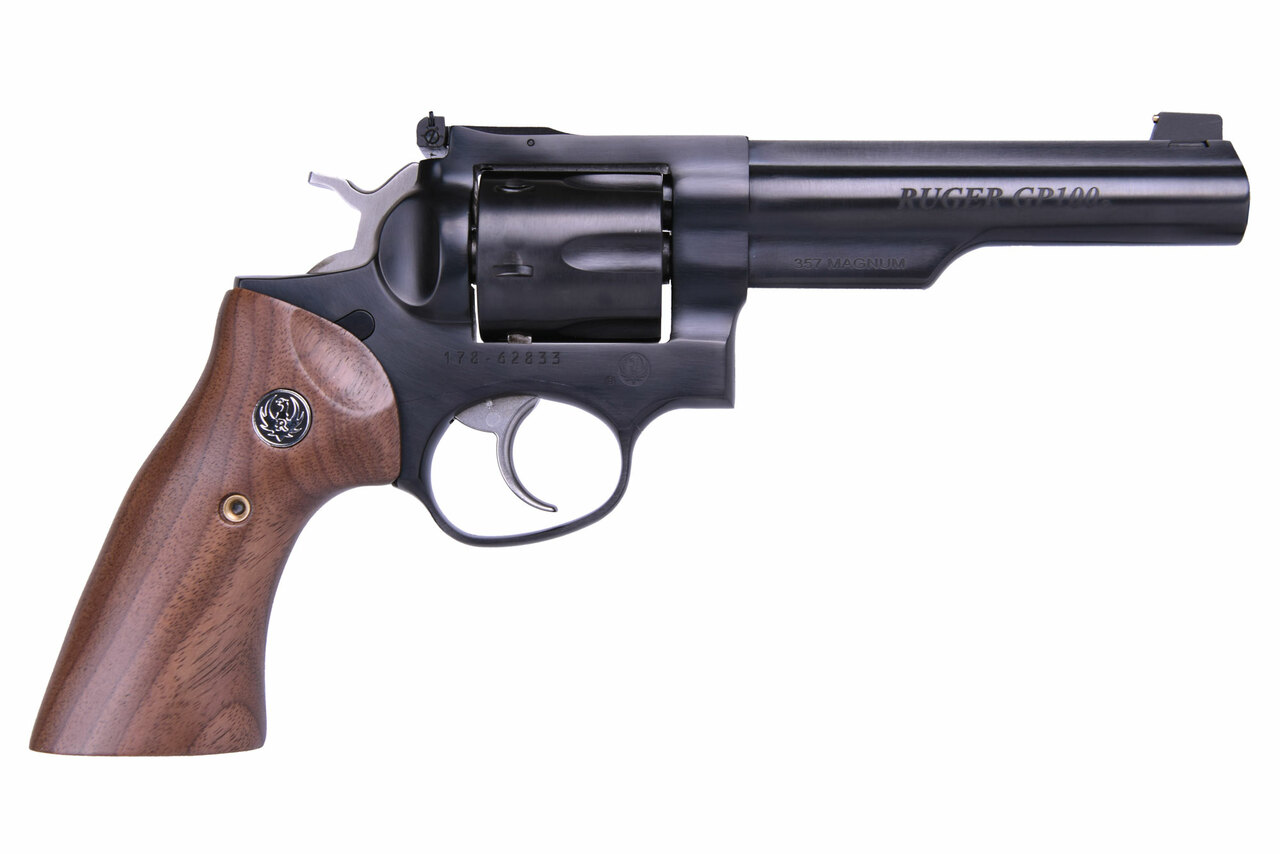 Ruger GP100 Limited Edition 357 Mag/38 Spc 5" Half Lug Barrel Adjustable Sights Wood Grips 6rd
