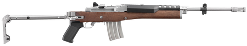 Ruger Mini-14 Tactical 223 Rem/5.56x45mm, 18.5" Threaded Barrel, Walnut, Stainless Stock, Black Grip, 20rd