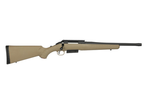 Ruger American 450 Bushmaster, 16" Threaded Barrel, Flat Dark Earth Stock, Black Rec, 3rd