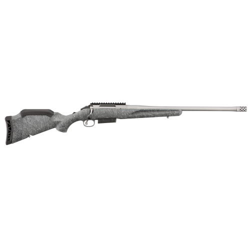 Ruger American Rifle Gen 2 450 Bushmaster, 20" Threaded Barrel, Gray Splatter, 3rd