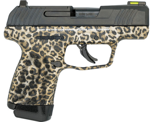 Ruger Max-9 9mm, 3.2" Barrel, Leopard Print Frame, Black Slide, 12rd