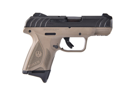 Ruger Security 9mm, 3.42" Barrel, Flat Dark Earth Frame, Black Slide, 10rd