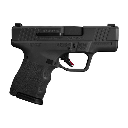 SAR USA SAR9 SC Gen2 Compact Frame 9mm, 3.3" Barrel, Black, Interchangeable Backstrap, 15rd