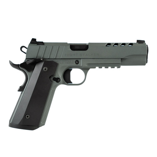 Tisas 1911 Night Stalker 9mm, 5" Barrel, Platinum Grey Cerakote, 9rd