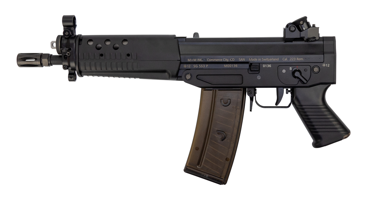 SWISS ARMS SIG 553 Pistol 223/5.56, Unfired, Diopter Sights, Black, 30rd