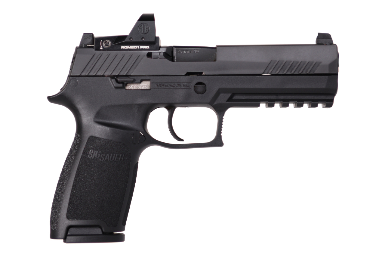 Sig P320 Full Size RXP 9mm, 4.7" Barrel, Romeo1 Pro Reflex, Fixed Sights, Black, 10rd