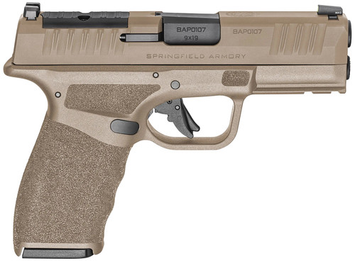 Springfield Hellcat Pro 9mm, 3.7" Barrel, Flat Dark Earth, Range Bag, 15rd