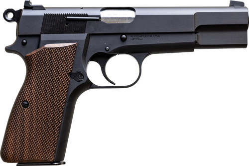 Springfield SA-35 9mm, 4.7" Barrel, Black, Checkered Walnut, Civivi Knife, 15rd
