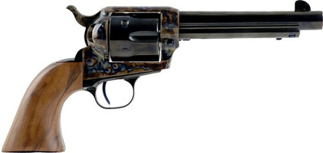 Standard Mfg Single Action Revolver 45 Colt 5.5" Barrel, Blue/Case Hardened, Walnut 1 Pc Grip