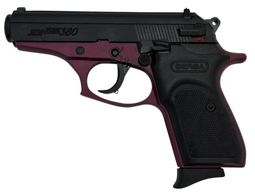 Bersa Thunder 380 ACP, 3.5" Barrel, Matte Black, Black Cherry Frame, 8rd