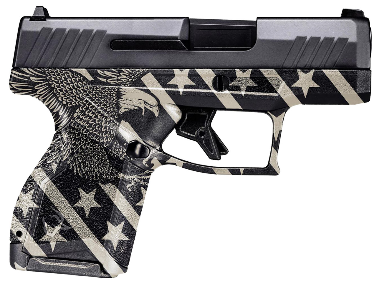 Taurus GX4 9mm, 3.06" Barrel, Black, Eagle/Flag Grip, 10rd