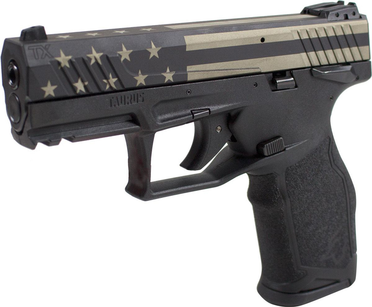 Taurus TX22 .22 LR, 4" Barrel, Fixed Sights, Manual Safety, USA Flag Cerakote,16rd