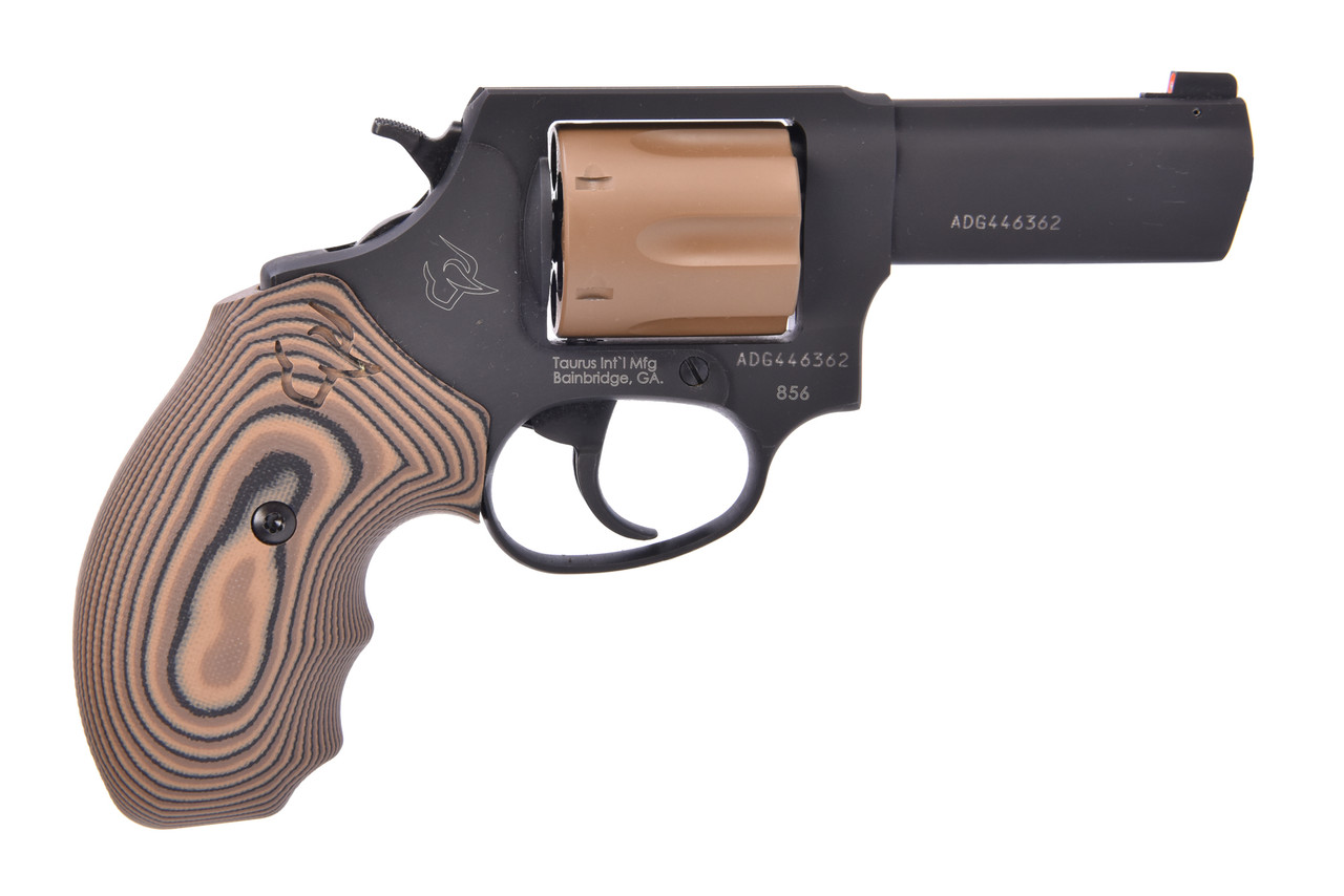 TAURUS 856 38 Special, 3" Barrel, Coyote Tan Grip, 6rd