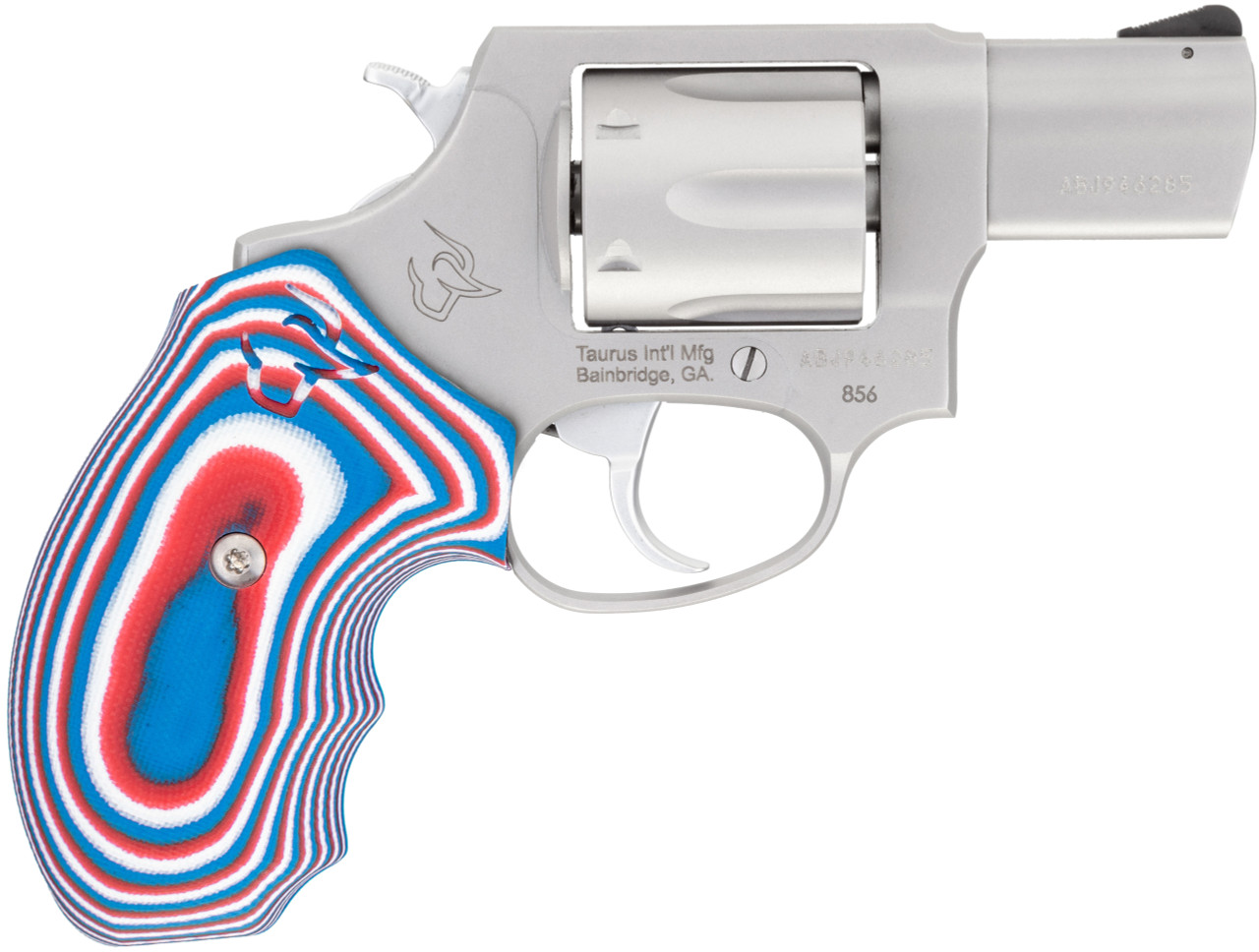Taurus 856 .38 Special, 2" Barrel, VZ UZA Grips, Matte Stainless, 6rd