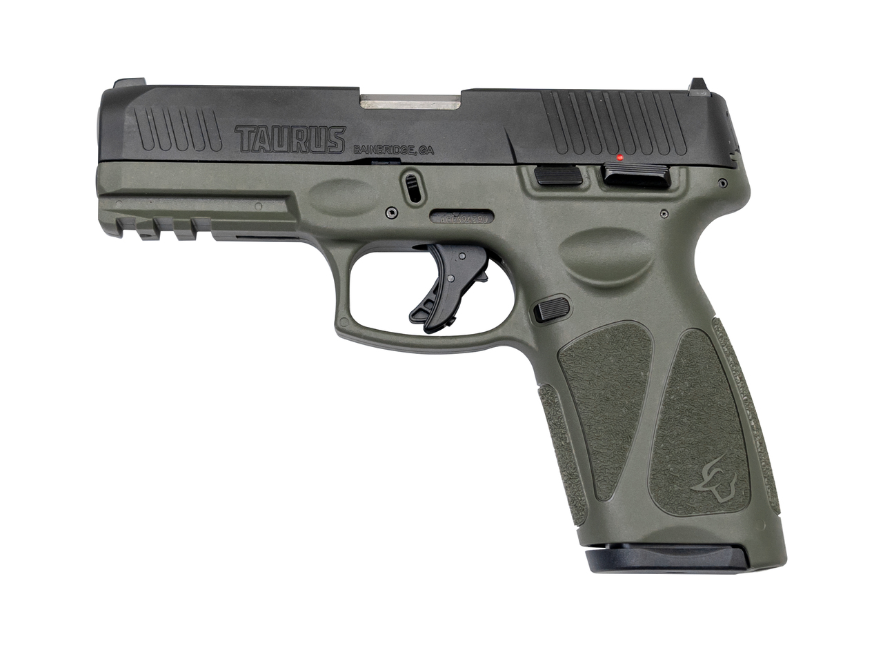 Taurus G3 9mm, 4" Barrel, Adj. Rear/White Dot Front, OD Green, 15rd/17rd