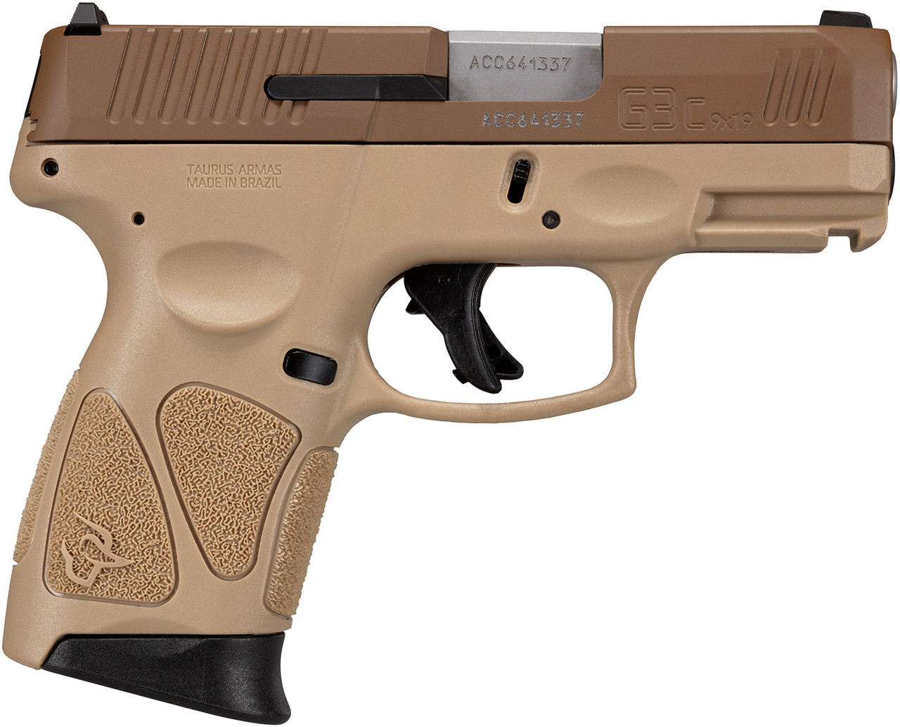 Taurus G3c *MA Compliant* 9mm, 3.2" Barrel, Manual Thumb Safety, Tan, 10rd