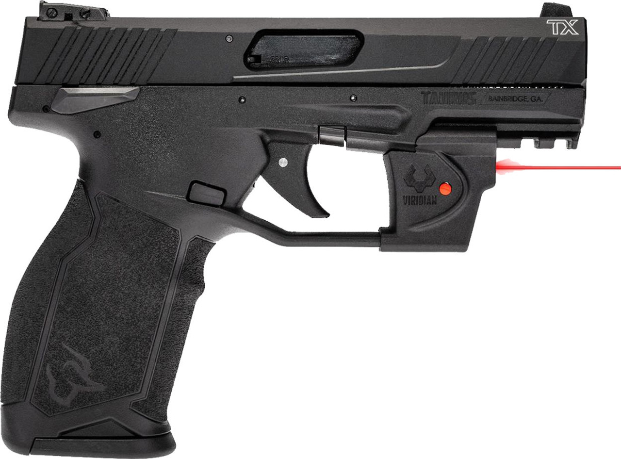 Taurus TX22C 22 LR, 3.6" Threaded Barrel, Black, Viridian Laser, 13rd