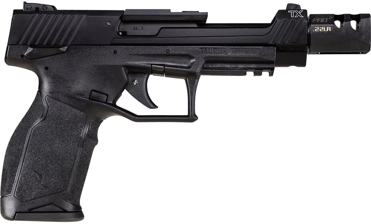 Taurus TX22 Competition 22 LR, 5" Threaded Barrel, Black, TandemKross Compensator, 16rd