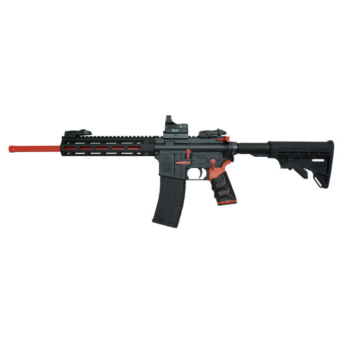 Tippmann M4-22 Redline 22 LR, 16" Barrel, Black, Red Accents, Hawke Reflex Sight, Composite M-Lok Handguard, 10rd