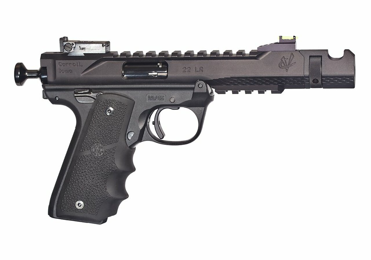 Volquartsen Black Mamba, 4.5", Hi-Viz Front Sight, Single Port Comp, Black Anodized Aluminum
