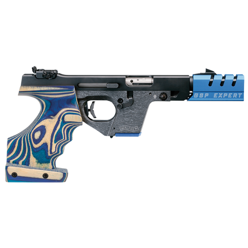 Walther GSP 22 Expert 22 LR, 4.5" Barrel, Blue, Laminate Wood Grip, 5rd
