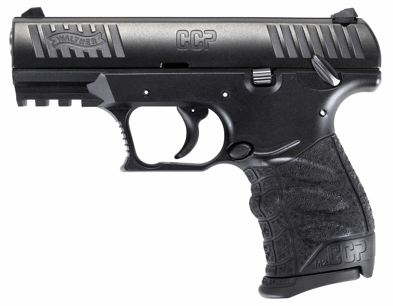 Walther CCP M2 Compact 9mm, 3.5" Barrel, Manual Thumb Safety, Black, 8rd