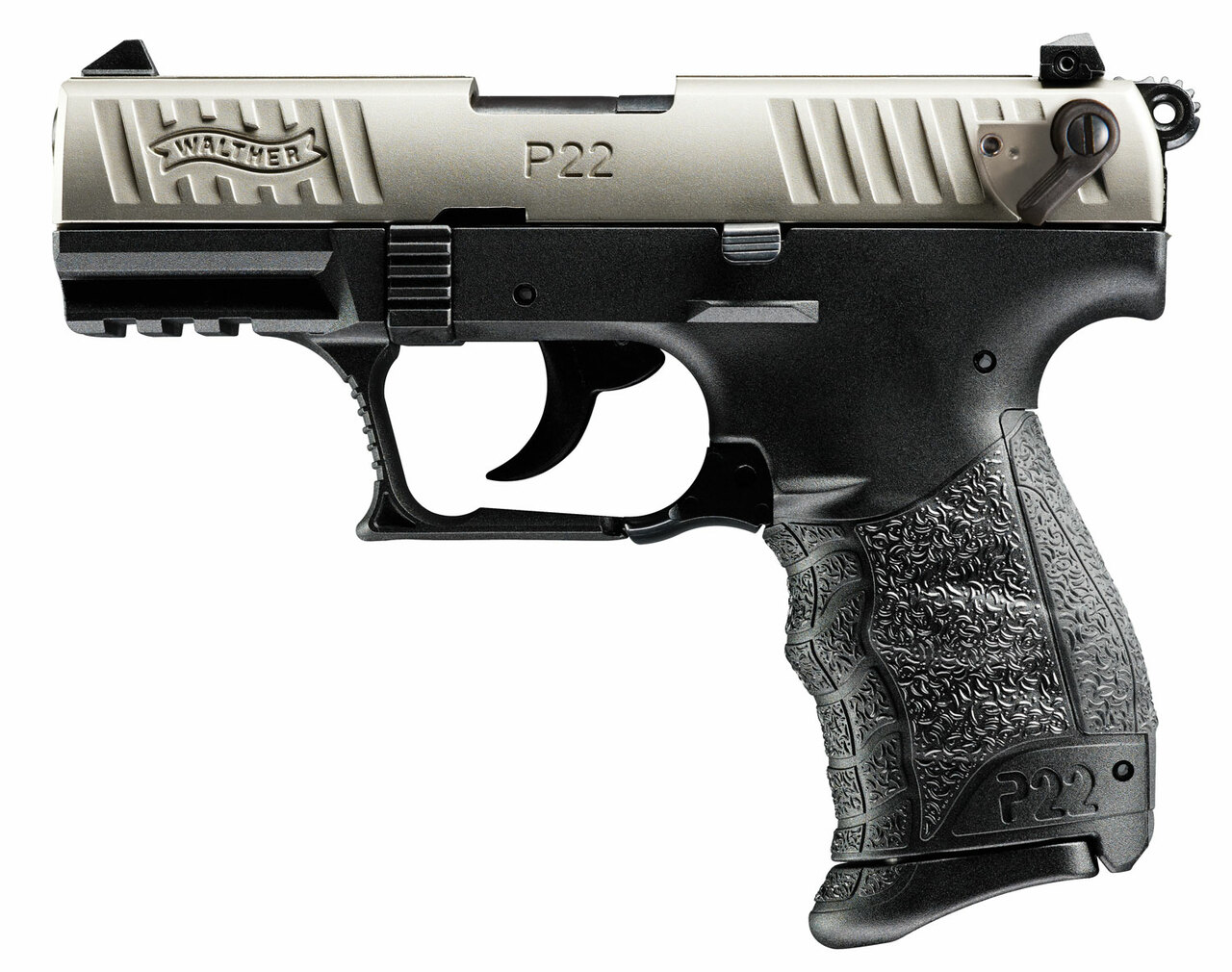 Walther P22 Q .22 LR, 3.42" Barrel, Black/Nickel, 10rd