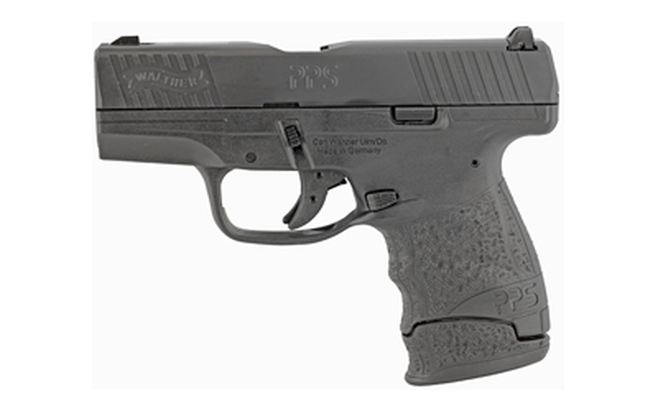 Walther PPS M2 9mm, 3.2" Barrel, 3-Dot Adj. Rear, Black Tenifer, 7rd Mag