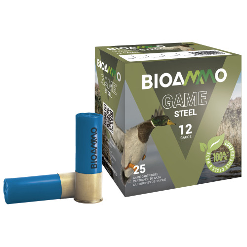 Winchester BIOAMMO 12 Ga, 2.75", #4, 1 oz, Steel Shotshell, 25rd Box