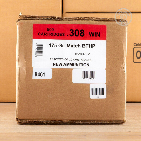 308 Winchester Ammo at AmmoMan.com - Black Hills Match 175 Grain HP-BT ...
