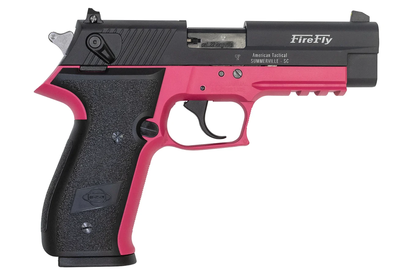 GSG Firefly 22 LR 10-Round DA/SA Pistol with Pink Zinc Alloy Frame ...