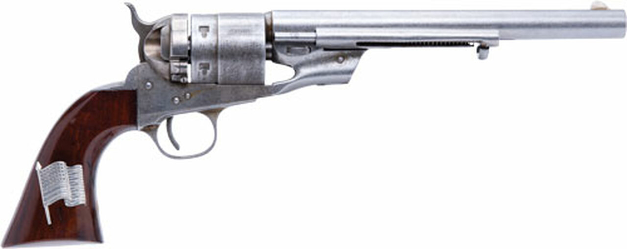 Cimarron Richards Transition Model 8" .45 LC OF OLD Glory Flag Inlay 45 Colt