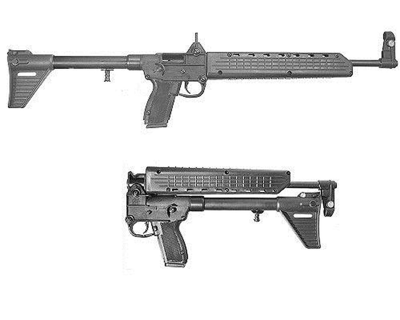 Kel-Tec SUB-K9SIG226 SUB-2000 SA 9mm 16.1, Uses Sig 226 Mag Syn Stk Black, 10 rd
