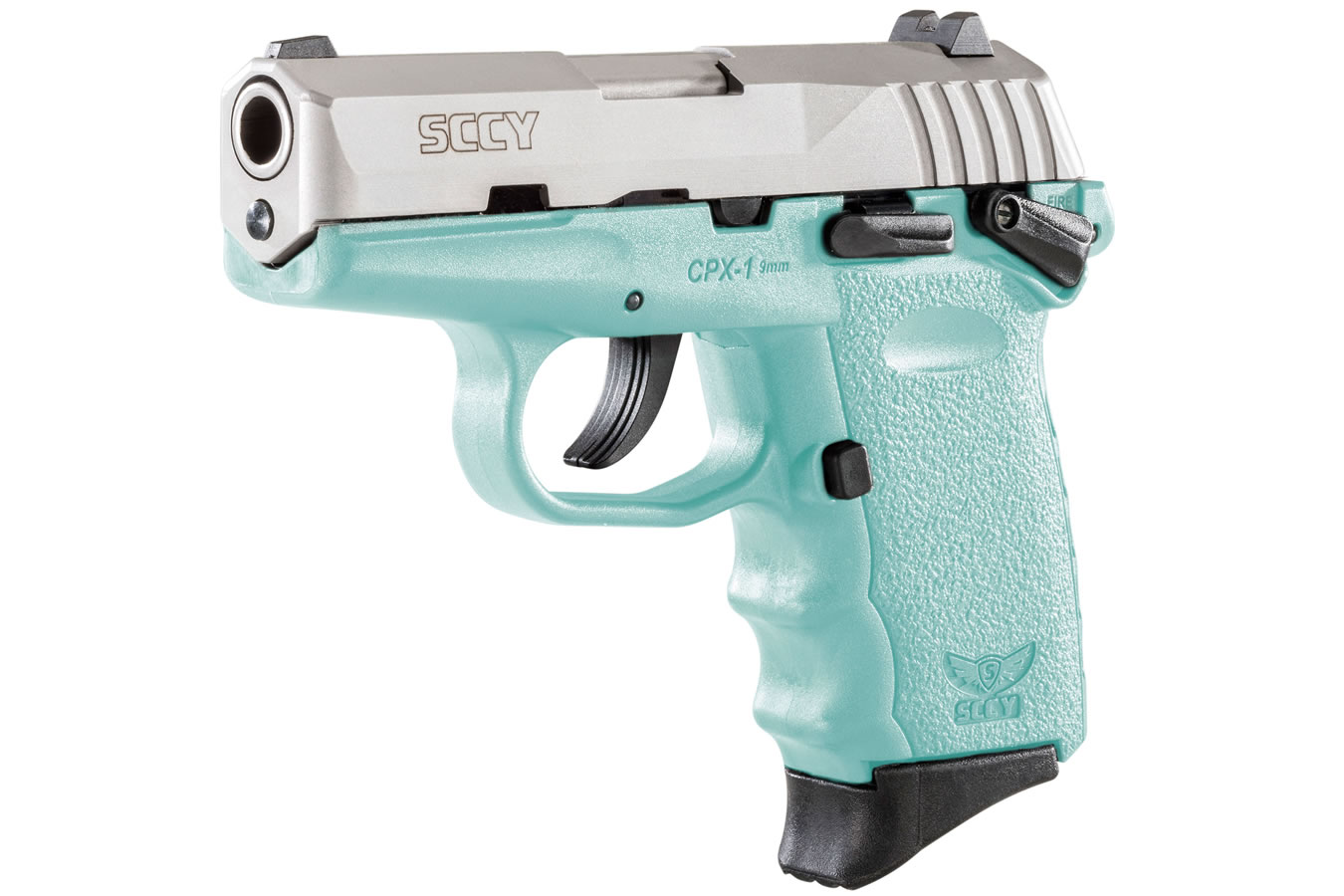 SCCY CPX-1 Stainless 9mm Pistol with Blue Frame
