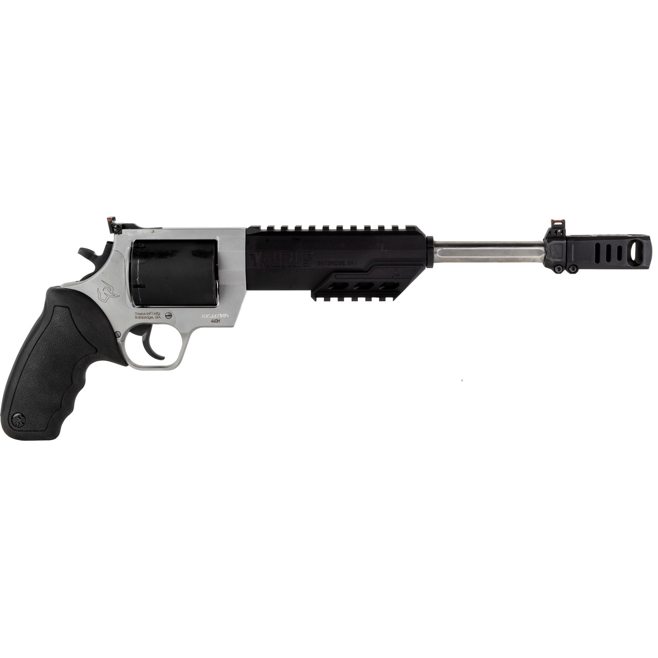 Taurus Raging Hunter 460 S&amp;W Magnum, 10.5" Barrel, Silver Frame, Black Cylinder/Grip, 5rd