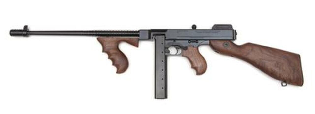 Thompson 1927A-1 Deluxe Semi-Auto 45 ACP, 16.5" Barrel, Comp, Blued, 30rd Mag