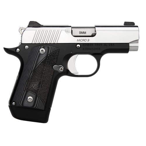 Kimber Micro 9 9mm, 3.15" Barrel, Stainless Slide, Black Frame