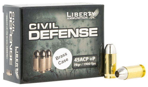 Liberty Ammunition Civil Defense 45 ACP +P 78gr HP