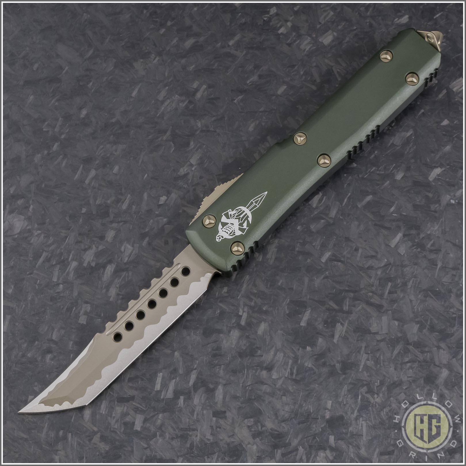 Microtech Knives OD Green Ultratech Hellhound Tanto Automatic OTF D/A ...